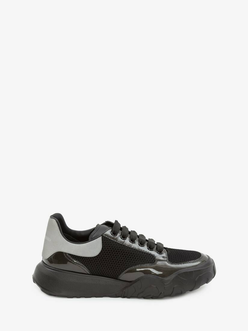 Zapatillas Alexander McQueen Court Trainer Hombre - Negros/Grises - Mexico 428-XIFSWY